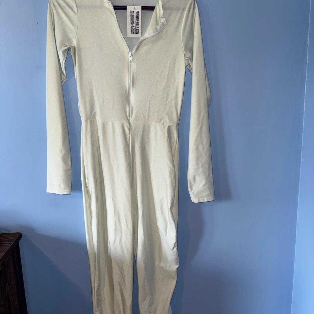 White Full-Length Jumpsuit